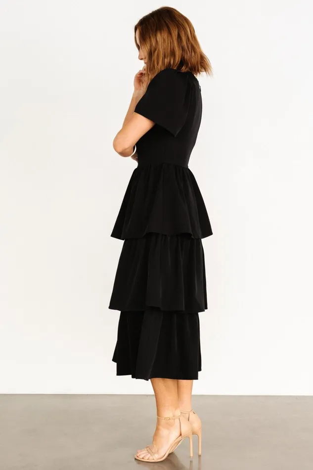 Cadenza Tiered Maxi Dress Black Women Baltic Born Maxi Dresses Cadenza Tiered Maxi Dress Black Women Baltic Born Maxi Dresses
