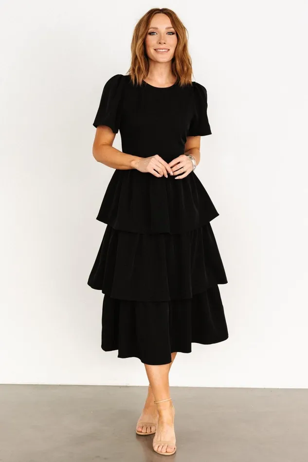 Cadenza Tiered Maxi Dress Black Women Baltic Born Maxi Dresses Cadenza Tiered Maxi Dress Black Women Baltic Born Maxi Dresses