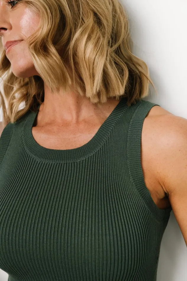 Caitlyn Ribbed Tank Dress Winter Green Women Baltic Born Midi Dresses Caitlyn Ribbed Tank Dress Winter Green Women Baltic Born Midi Dresses