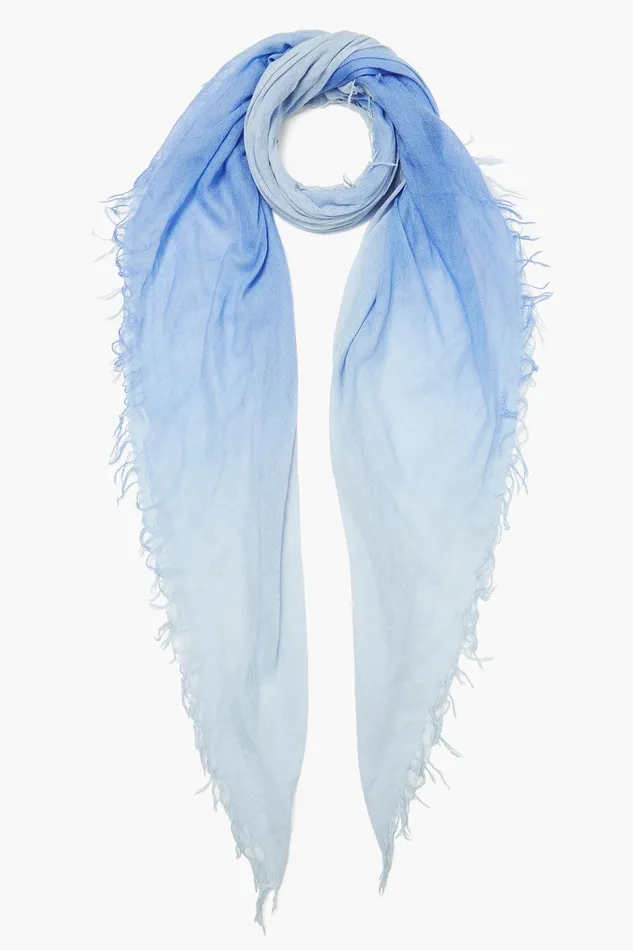 Cashmere And Silk Scarf Wedgewood Dip Dyed Women Chan Luu Scarves
