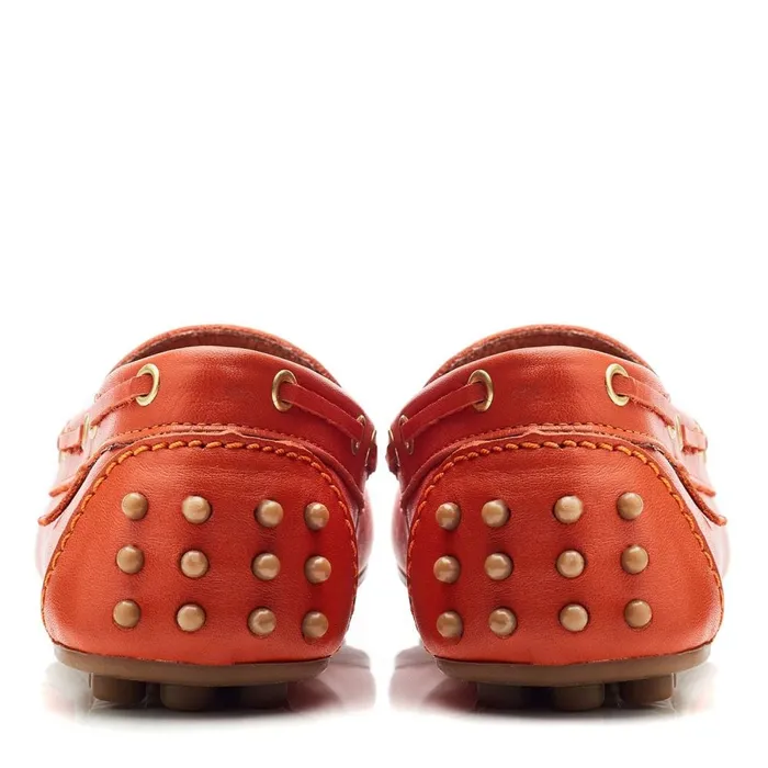 Casual Shoes Women Moda In Pelle Arienna Orange Leather