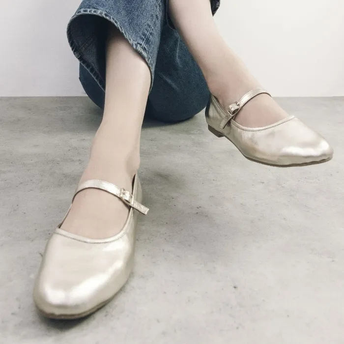 Casual Shoes Women Moda In Pelle Bsoleful BBallet Gold Leather