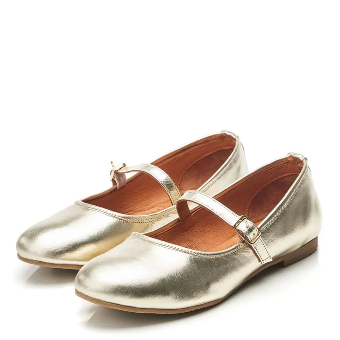 Casual Shoes Women Moda In Pelle Bsoleful BBallet Gold Leather