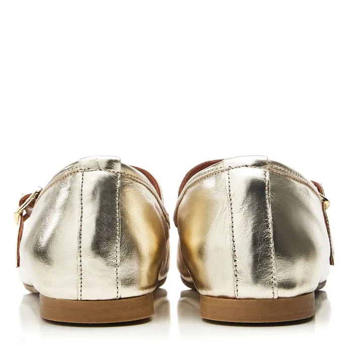 Casual Shoes Women Moda In Pelle Bsoleful BBallet Gold Leather
