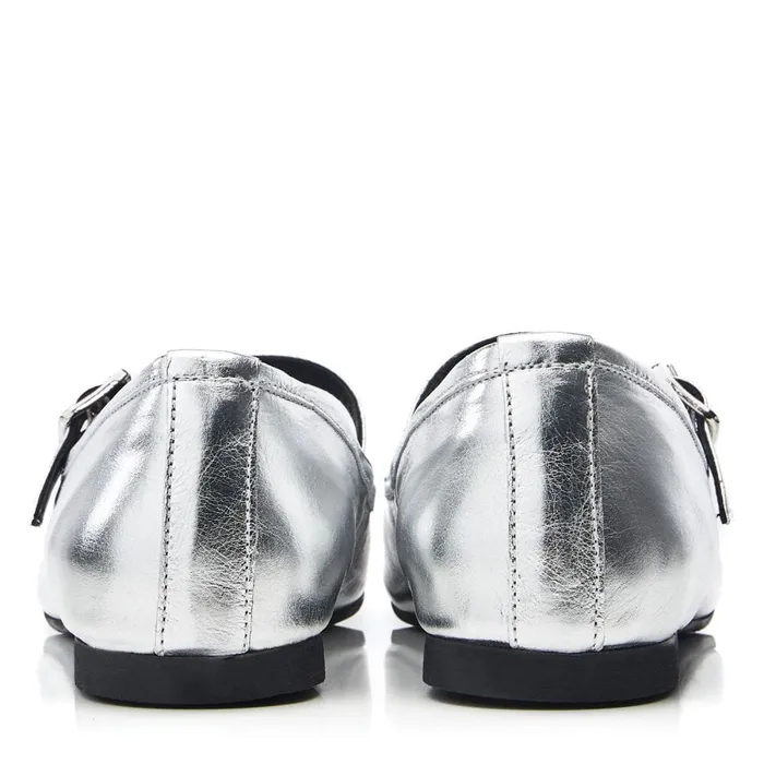 Casual Shoes Women Moda In Pelle Bsoleful BBallet Silver Leather