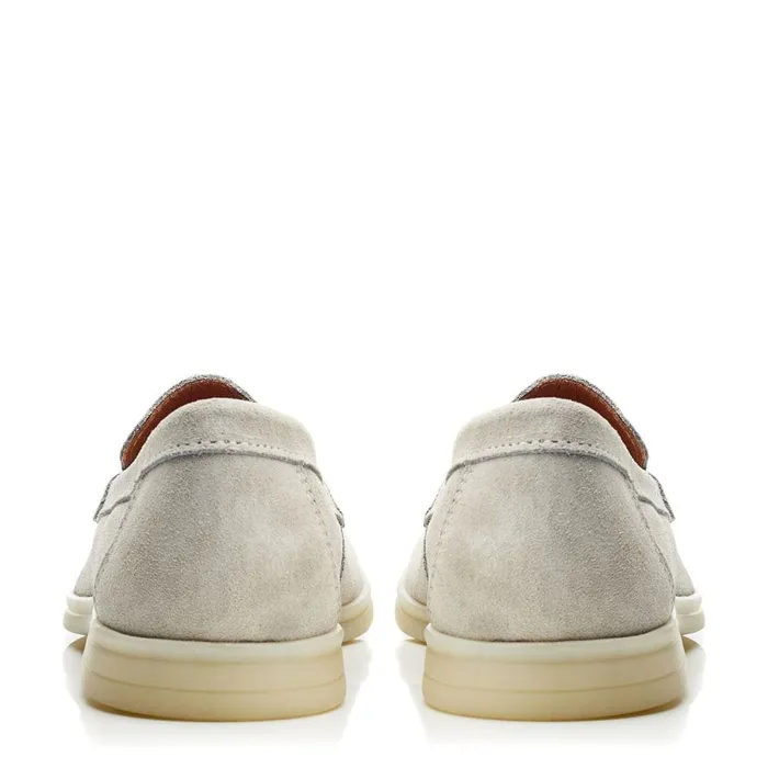 Casual Shoes Women Moda In Pelle Effie Light Grey Suede
