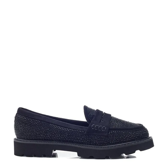 Casual Shoes Women Moda In Pelle Evony Jet Black Alcantara
