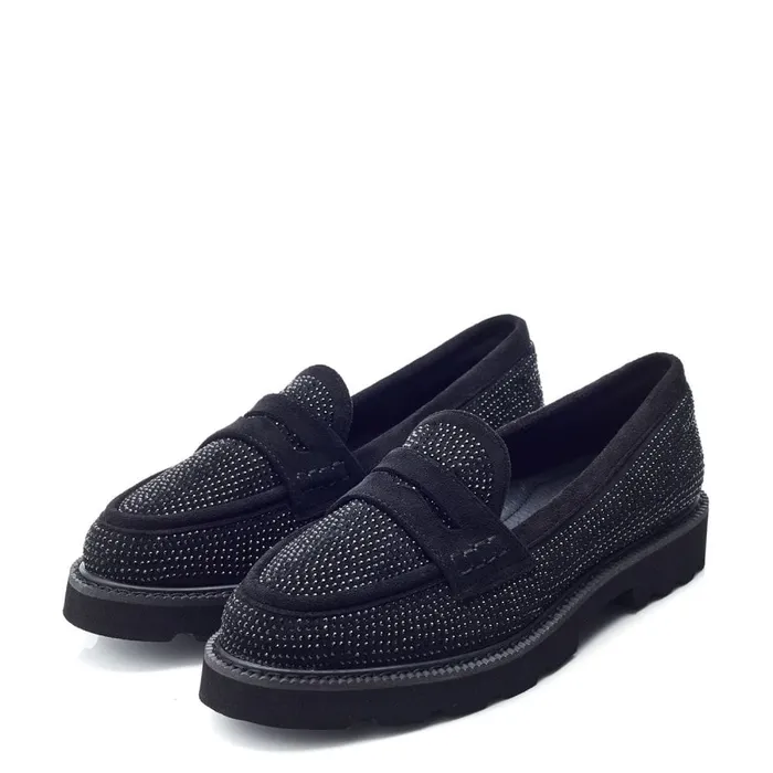 Casual Shoes Women Moda In Pelle Evony Jet Black Alcantara
