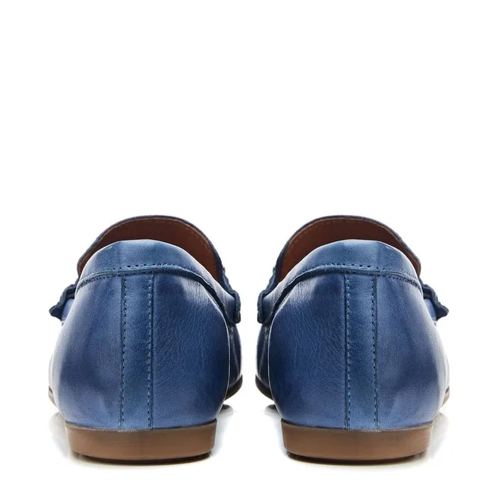 Casual Shoes Women Moda In Pelle Fabiole Blue Leather