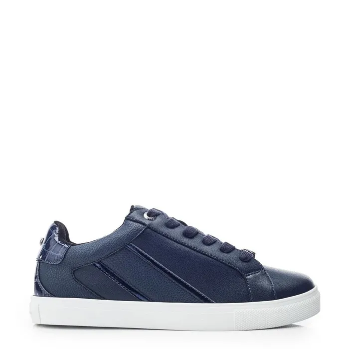 Casual Trainers Women Moda In Pelle Abrini Navy Leather
