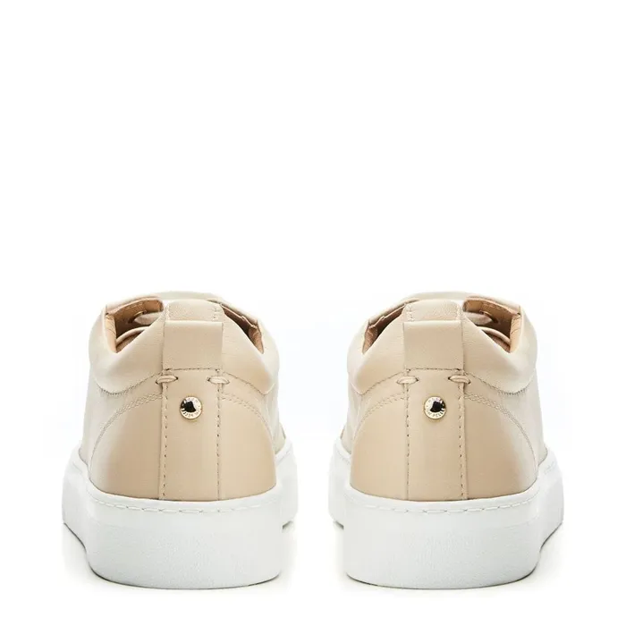 Casual Trainers Women Moda In Pelle Aiyla Taupe Leather
