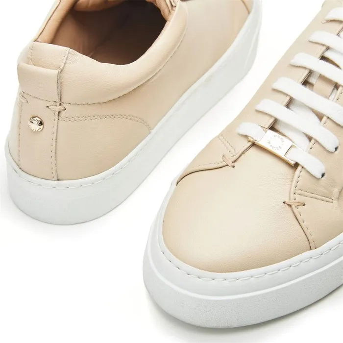 Casual Trainers Women Moda In Pelle Aiyla Taupe Leather