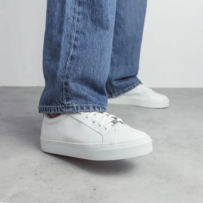 Casual Trainers Women Moda In Pelle Aiyla White Leather