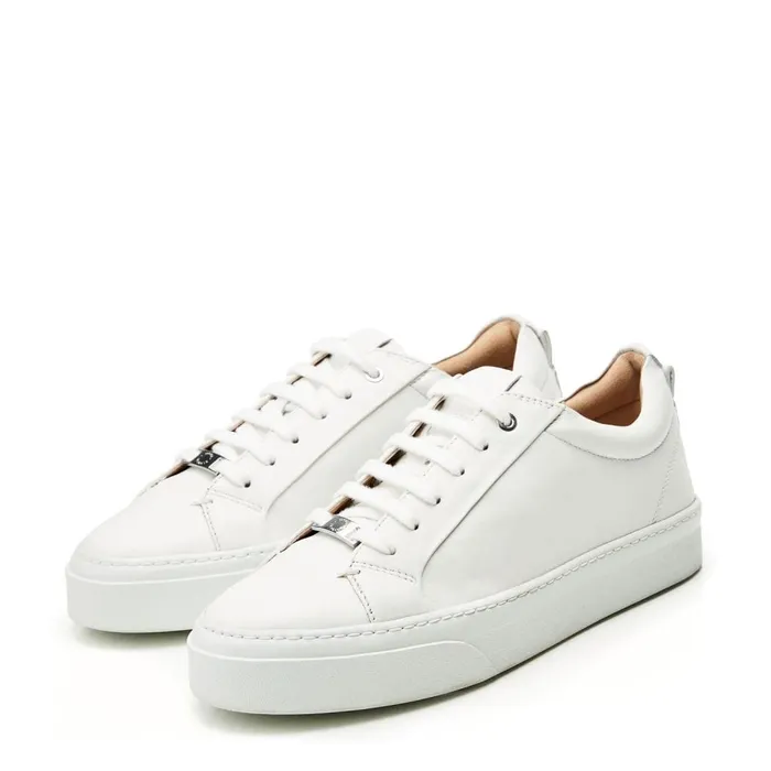 Casual Trainers Women Moda In Pelle Aiyla White Leather