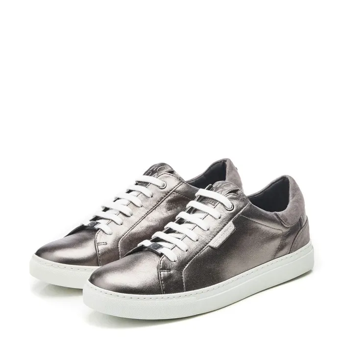 Casual Trainers Women Moda In Pelle Ariba Pewter Leather