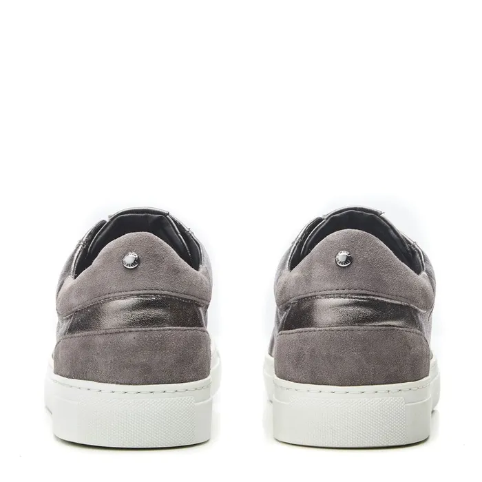 Casual Trainers Women Moda In Pelle Ariba Pewter Leather