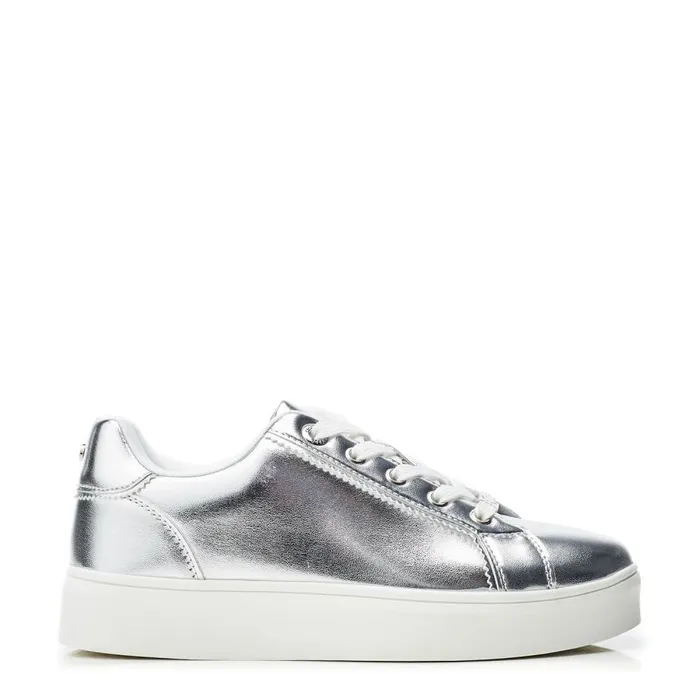 Casual Trainers Women Moda In Pelle Belammy Silver Porvair
