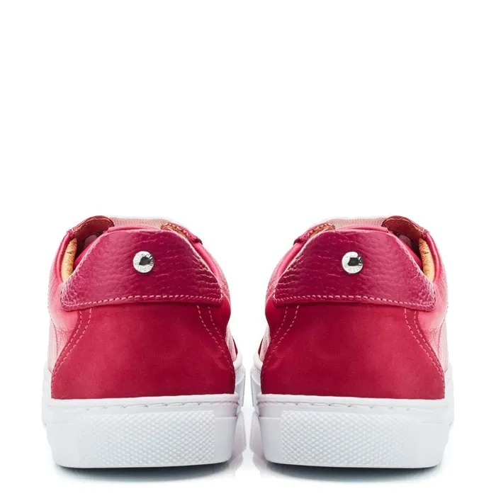 Casual Trainers Women Moda In Pelle Braidie Raspberry Leather