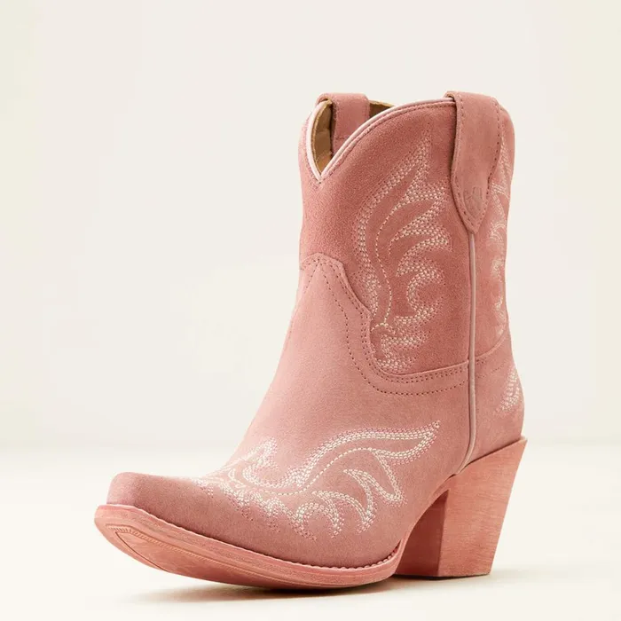Chandler Western Boot Carnation Pink Suede Women Ariat Western Boots