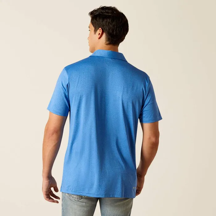 Charger 20 Fitted Polo Seascape Men Ariat TShirts and Polos Charger 20 Fitted Polo Seascape Men Ariat TShirts and Polos