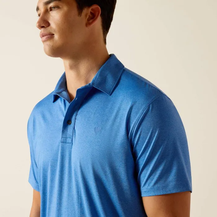 Charger 20 Fitted Polo Seascape Men Ariat TShirts and Polos Charger 20 Fitted Polo Seascape Men Ariat TShirts and Polos