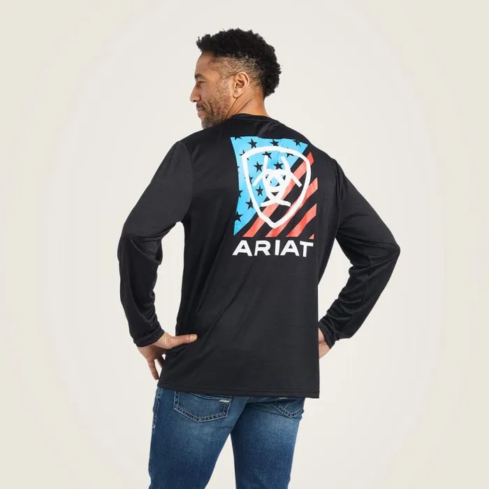 Charger Americana TShirt Black Men Ariat TShirts and Polos