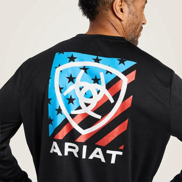 Charger Americana TShirt Black Men Ariat TShirts and Polos Charger Americana TShirt Black Men Ariat TShirts and Polos