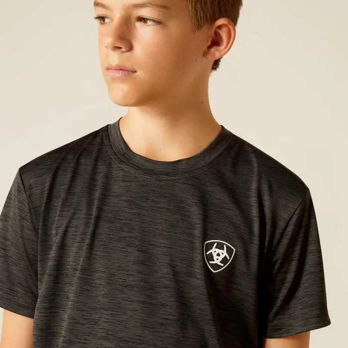 Charger Ariat Crestline TShirt Charcoal Kids Ariat TShirts and Polos Charger Ariat Crestline TShirt Charcoal Kids Ariat TShirts and Polos