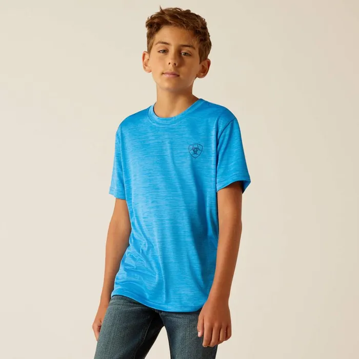Charger Ariat SW Shield TShirt Brilliant Blue Kids Ariat TShirts and Polos Charger Ariat SW Shield TShirt Brilliant Blue Kids Ariat TShirts and Polos