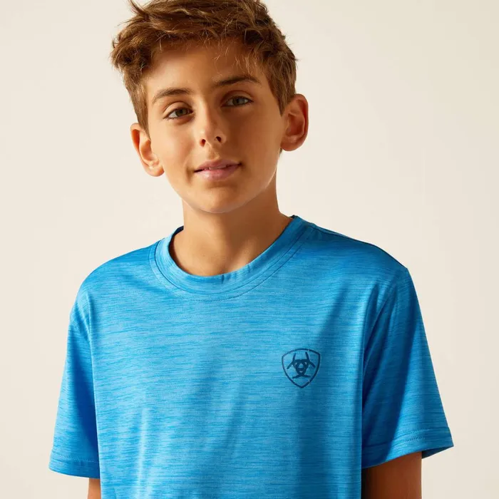 Charger Ariat SW Shield TShirt Brilliant Blue Kids Ariat TShirts and Polos Charger Ariat SW Shield TShirt Brilliant Blue Kids Ariat TShirts and Polos