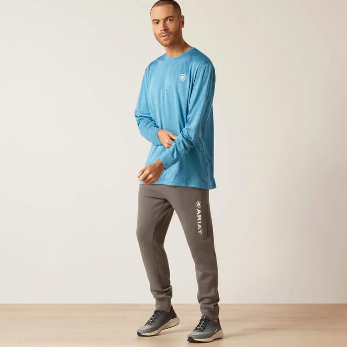 Charger Faded TShirt Seaport Heather Men Ariat TShirts and Polos Charger Faded TShirt Seaport Heather Men Ariat TShirts and Polos