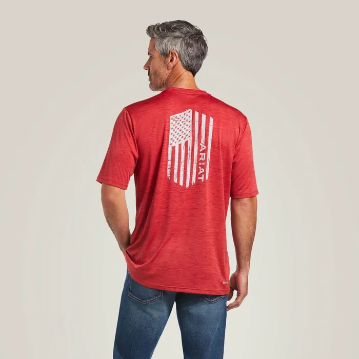 Charger Vertical Flag Tee Scooter Men Ariat TShirts and Polos