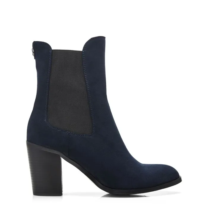 Chelsea Boots Women Moda In Pelle Briee Navy Alcantara