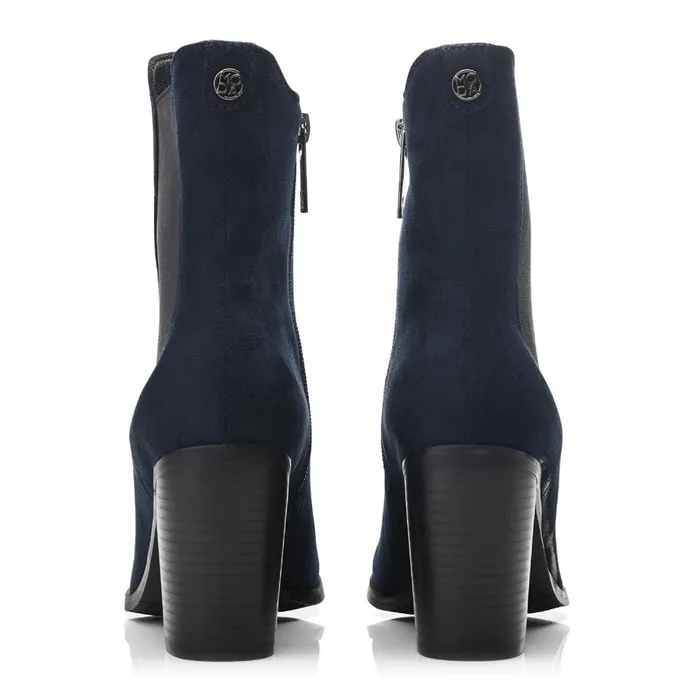 Chelsea Boots Women Moda In Pelle Briee Navy Alcantara