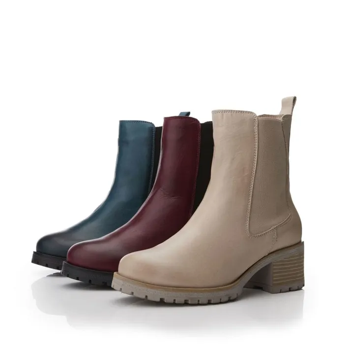 Chelsea Boots Women Moda In Pelle Brooklea Teal Leather