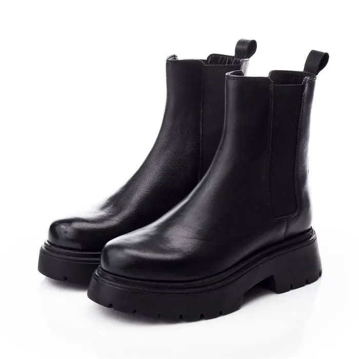 Chelsea Boots Women Moda In Pelle Brylie Black Nappa