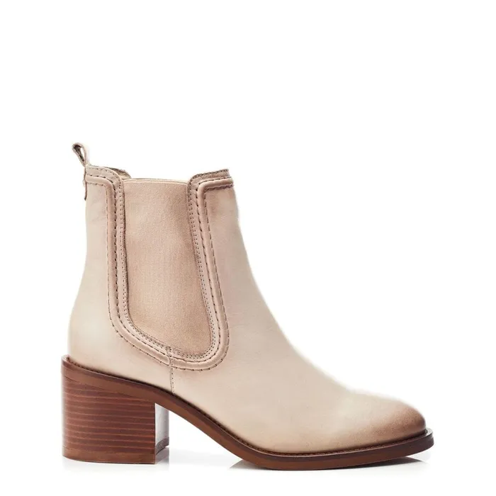 Chelsea Boots Women Moda In Pelle Omally Cream Leather