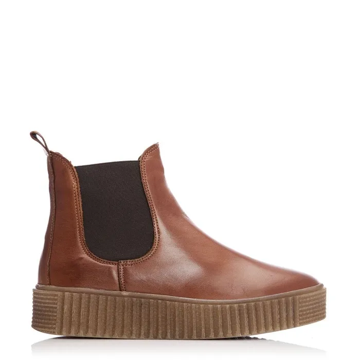 Chelsea Boots Women Moda In Pelle Shoon Sh Illom Tan Leather