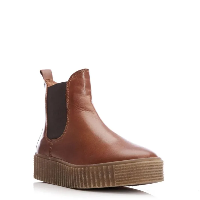 Chelsea Boots Women Moda In Pelle Shoon Sh Illom Tan Leather