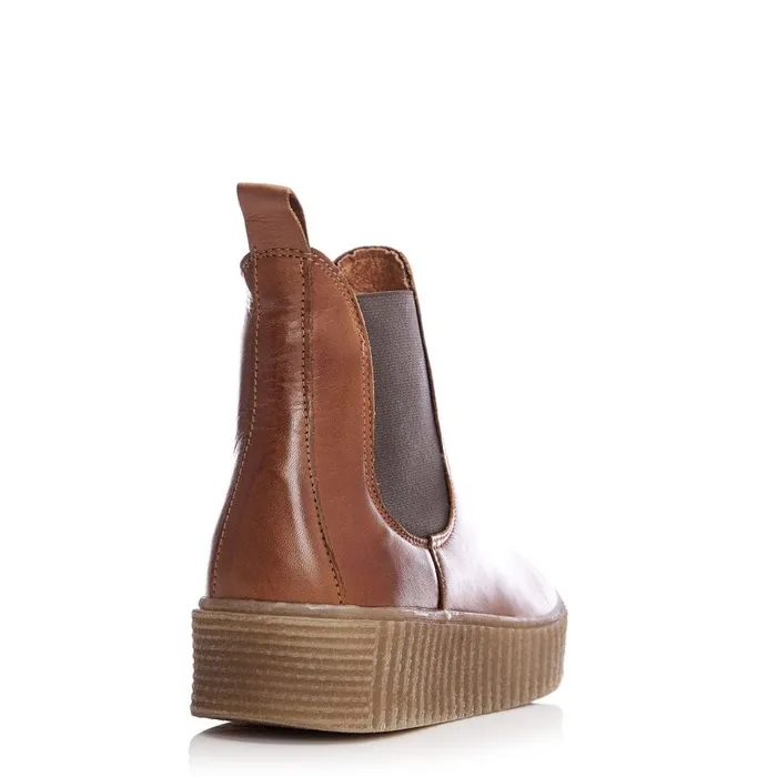 Chelsea Boots Women Moda In Pelle Shoon Sh Illom Tan Leather