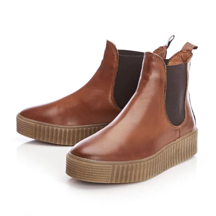 Chelsea Boots Women Moda In Pelle Shoon Sh Illom Tan Leather