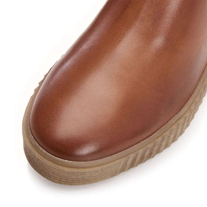 Chelsea Boots Women Moda In Pelle Shoon Sh Illom Tan Leather