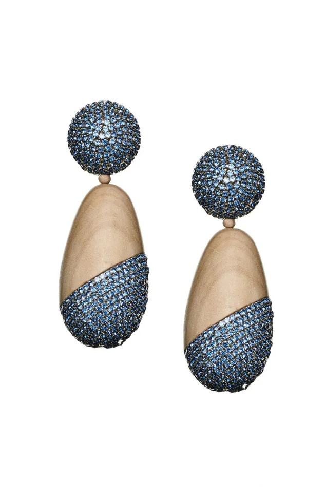 Christina Earrings 8211 Wood Crystals Women Sachin and Babi Earrings Christina Earrings 8211 Wood Crystals Women Sachin and Babi Earrings