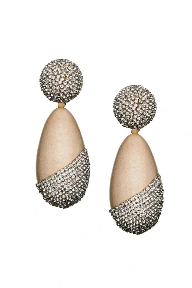 Christina Earrings 8211 Wood Crystals Women Sachin and Babi Earrings Christina Earrings 8211 Wood Crystals Women Sachin and Babi Earrings