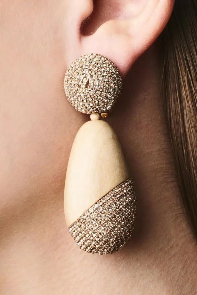 Christina Earrings 8211 Wood Crystals Women Sachin and Babi Earrings Christina Earrings 8211 Wood Crystals Women Sachin and Babi Earrings