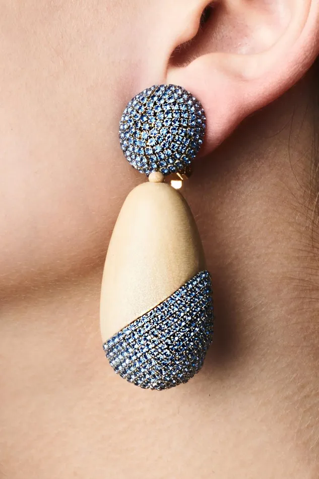 Christina Earrings 8211 Wood Crystals Women Sachin and Babi Earrings Christina Earrings 8211 Wood Crystals Women Sachin and Babi Earrings