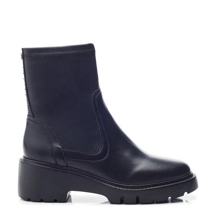 Chunky Boots Women Moda In Pelle Arvert Black Porvair