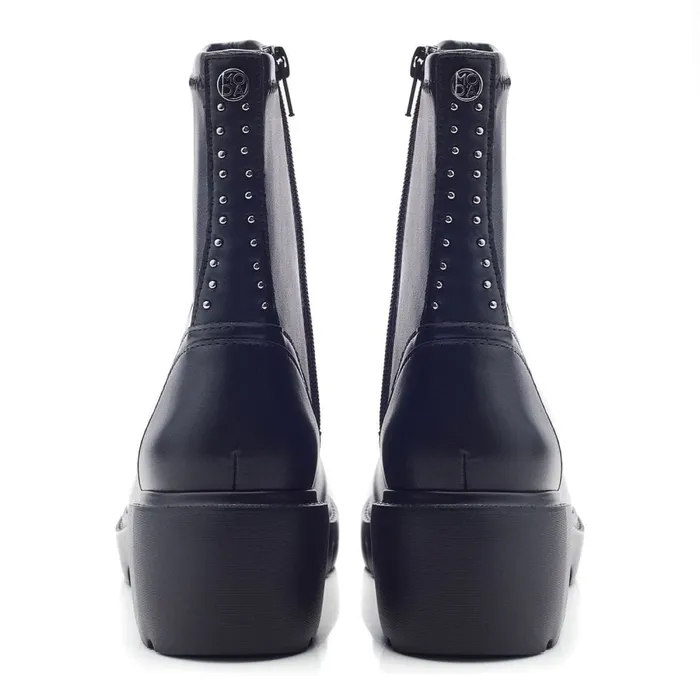Chunky Boots Women Moda In Pelle Arvert Black Porvair