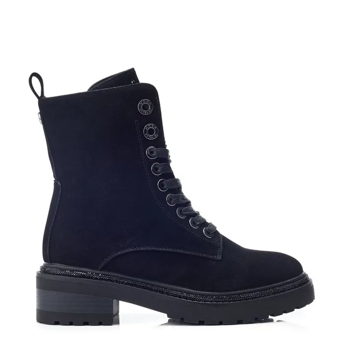 Chunky Boots Women Moda In Pelle Onzaines Black Porvair