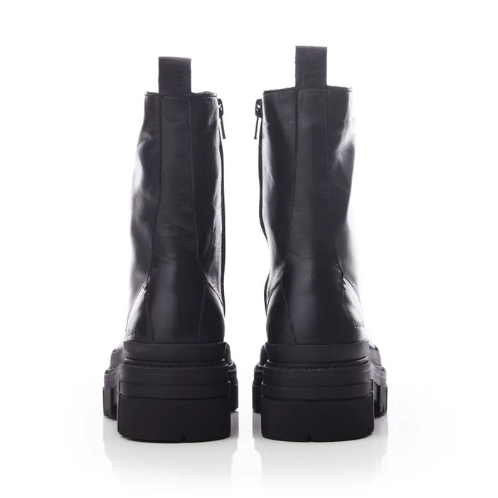 Chunky Boots Women Moda In Pelle Shoon Sh Impress Black Leather
